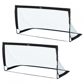 Fotbollsmål Hopfällbart x2 Set 186 x 90 x 89 cm