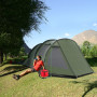 Campingtält 3-4 personers Två Rum 4,75 x 2,64 x 1,72 m Grön