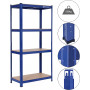 Förvaringshylla 520 kg, 80 x 40 x 160 cm Heavy Duty Förrådsförvaring