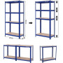 Förvaringshylla 520 kg, 80 x 40 x 160 cm Heavy Duty Förrådsförvaring