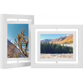 Fotoram - Set med 2 roterande fotoramar för 12,7 x 17,8 cm