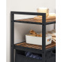 Tvättkorg Ställ 2 Fack med 2 Hyllor 73 x 33 x 91 cm