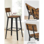 2x Barstolar 74 cm Sits Höjd - Vintage Brun/Svart