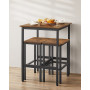 Barbord med Barstol Set - Matbord med 2 Stolar 65 cm Sits Höjd