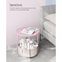 Sidobord med Tygkorg - 50 cm - Pastellrosa / Off-white