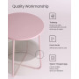 Sidobord med Tygkorg - 50 cm - Pastellrosa / Off-white