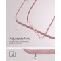Sidobord med Tygkorg - 50 cm - Pastellrosa / Off-white