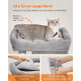Klösträd 74 cm 2 Kattgrottor, Kattsäng, Skrapstolpe - Ljusgrå