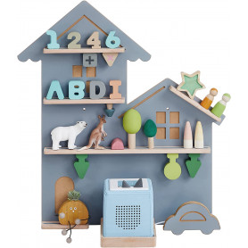 Speldosa Vägghylla för toniebox Barnrum för 35 figurer, barnhylla