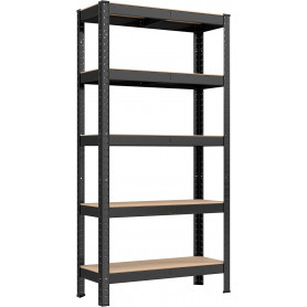 Heavy-Duty Förvaringshylla 75 x 30 x150 cm - 650 kg - Svart