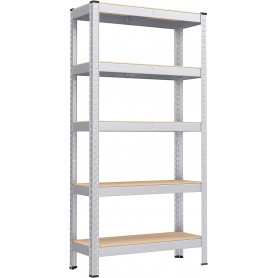 Heavy Duty Förvaringshylla 75 x 30 x 150 cm - 650 kg - Vit