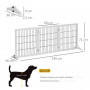 Säkerhetsgrind - Barriär Grind för Hund 185 x 36 x 71 cm Trä Vit