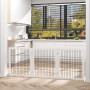 Säkerhetsgrind - Barriär Grind för Hund 185 x 36 x 71 cm Trä Vit