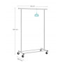 Klädställ Rullbar Stål 90 kg - 45,5 x 112 x 162 cm