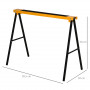 2-Pack Arbetsbock 125 kg - 99,5 x 50 x 78 cm Hopfällbar