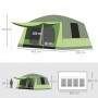 Campingtält Kupoltält 4-8 Personer 405 x 305 x 225 cm