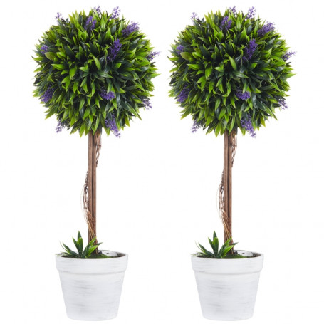 2x Konstväxt lavendel på stam 60 cm