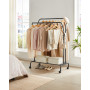 Klädställ på hjul - 2 Klädskenor - 100 kg Lastkapacitet 103,5 cm