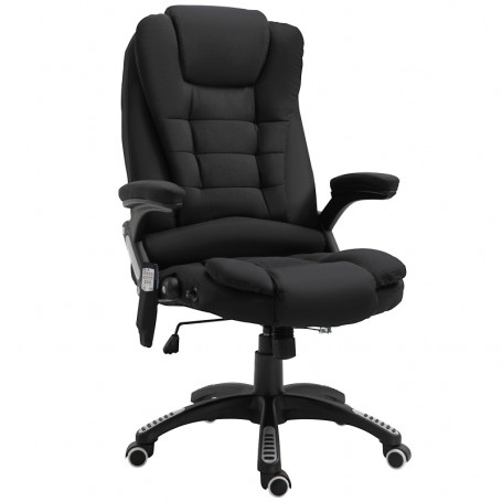 Kontorsstol med Massagefunktion Svart 67 x 74 x 116-126 cm