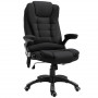 Kontorsstol med Massagefunktion Svart 67 x 74 x 116-126 cm