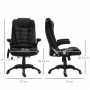 Kontorsstol med Massagefunktion Svart 67 x 74 x 116-126 cm