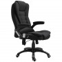 Kontorsstol med Massagefunktion Svart 67 x 74 x 116-126 cm