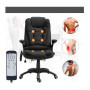 Kontorsstol med Massagefunktion Svart 67 x 74 x 116-126 cm