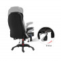 Kontorsstol med Massagefunktion Svart 67 x 74 x 116-126 cm