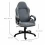 Kontorsstol med Massagefunktion 6 punkter, grå, 64 x 68,5 x 113-121 cm