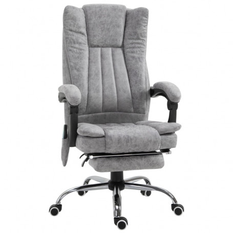 Massage Kontorsstol med Fotstöd Grå 62 x 67 x 113-120 cm