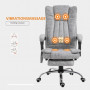 Massage Kontorsstol med Fotstöd Grå 62 x 67 x 113-120 cm
