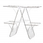 Vikbar Torkställ Flera Nivåer 138 x 60,5 x 112 cm Vit/silver