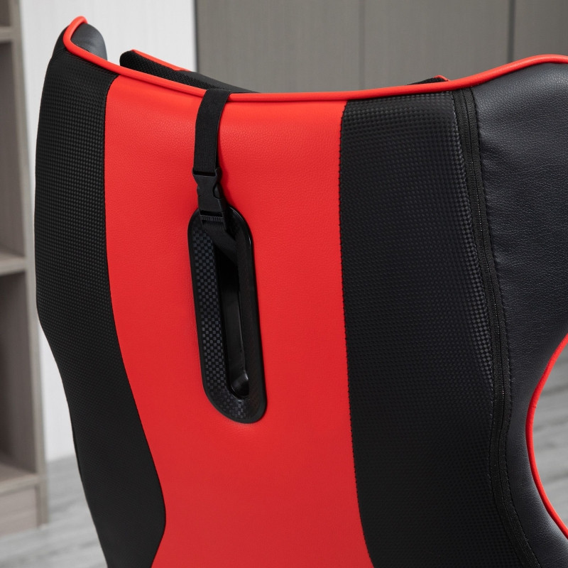 Gamingstol Ergonomisk Fällbara Armstöd Röd / Svart