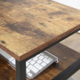 Hörnskrivbord med Hyllor 135 x 90 x 79 cm Vintage brun-svart