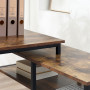 Hörnskrivbord med Hyllor 135 x 90 x 79 cm Vintage brun-svart