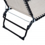 Solsäng hopfällbar 4-nivå ryggstöd beige 197 x 58 x 76 cm