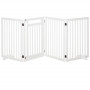 Säkerhetsgrind för Husdjur Fristående 240 x 81cm 4-paneler Vit