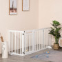 Säkerhetsgrind för Husdjur Fristående 240 x 81cm 4-paneler Vit