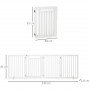 Säkerhetsgrind för Husdjur Fristående 240 x 81cm 4-paneler Vit