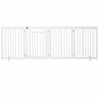 Säkerhetsgrind för Husdjur Fristående 240 x 81cm 4-paneler Vit