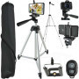 Tripod Mobilstativ Pro med Bluetooth fjärrkontroll Silver