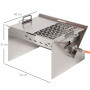 Bärbar Gasgrill BBQ Rostfritt Stål 52 x 40 x 31 cm