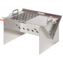 Bärbar Gasgrill BBQ Rostfritt Stål 52 x 40 x 31 cm