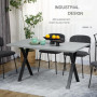 Matbord 6 Personer Grå 140 x 80 x 76 cm - Industriell
