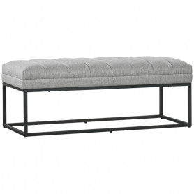 Sittbänk Grå Industriell Design Metallram 120 x 44 x 45,5 cm