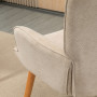 Ergonomisk Fåtölj med Fotpall Manchester-look Beige