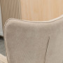 Ergonomisk Fåtölj med Fotpall Manchester-look Beige