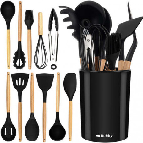 Köksredskap Silikon 11 st /set 32 cm med Ställ