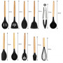 Köksredskap Silikon 11 st /set 32 cm med Ställ