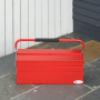 Verktygslåda 5-Fack Metall Röd 56 x 20 x 41 cm